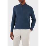Emporio Armani Yünlü Regular Fit Kolej Yaka Dokuma Kazak Erkek Kazak 6D1MXP 1mkdz 09T6 - Lacivert - XL