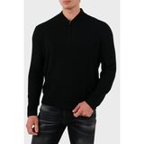 Emporio Armani Yünlü Regular Fit Yarım Fermuarlı Kolej Yaka Kazak Erkek Kazak 6D1MXP 1mkdz 0999 - S - Siyah