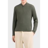 Emporio Armani Yünlü Slim Fit Yarım Fermuarlı Dik Yaka Kazak Erkek Kazak 6D1MXP 1mkdz 06K0 - Haki - 2XL
