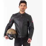 Emporium Retro Motosiklet Deri Mont Siyah Rüzgar Geçirmez Suya Dayanıklı Erkek M Beden