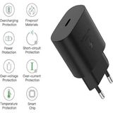 Emporıumood Samsung Galaxy A24 Uyumlu Android Type-C Ultra Hızlı Şarj Cihazı / Şarj Aleti 22.5W 3.0 Amper (Şarj Başlığı Adaptör) - Siyah