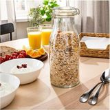 Empressco 1 Lt Hava Sızdırmaz Kilitli Kapaklı Cam Kavanoz - Altın - 1,3 lt