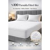 Empressco %100 Pamuk Sivi Geçirmez Yatak Alezi Tek/çift/battal Boy Koruyucu Çarşaf Alez - Ahşap Bej - Siyah