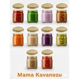 Empressco 10'lu Cam Kavanoz 210 cc Kapaklı - Beyaz/gold Kapak - Mama Bebek TP00430 - Amber - 1,3 lt