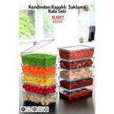 Empressco 10'lu Derin Dondurucu Saklama Kabı, Kapaklı, 1 Lt, Pratik ve Şık Kullanım - 079 Buz Beyazı - Seçenek 1
