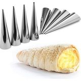 Empressco 12 Adet 12 cm Korne Kalıbı, Tatlı ve Kek Yapımı Için Ideal Set - Seçenek 1 - (ClearEyelets)Black-RadiantOrchid