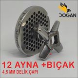 Empressco 12 No Kıyma Makinesi ve Ayna Bıçak Seti – Hızlı ve Pratik Kullanım - 1 lt