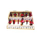 Empressco 12 Parça Freze Uç Takımı Ahşap Oyma Ağaç Delme Çantalı Set 8mm