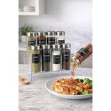Empressco 12'li Cam Baharatlık Seti, Metal Kapaklı, 170 Ml, Etiket Hediyeli - Ahşap - 1 lt