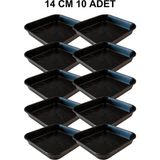Empressco 14 cm Kare Saksı Altlığı Seti – 10 Adet, Şık ve Pratik Tasarım