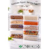 Empressco 2 Lt 10'lu Mikrodalga Kapaklı Derin Dondurucu Saklama Kabı Seti - 079 Buz Beyazı - Seçenek 1