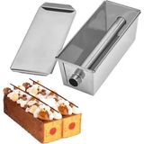 Empressco 20 cm Dikdörtgen Borulu Kek Kalıbı, Paslanmaz Çelik, Hediye Seçeneği - Seçenek 1 - (ClearEyelets)Black-RadiantOrchid