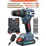 Empressco 21V Akülü Matkap ve Vidalama Uç Seti, Mavi, Güç ve Performans