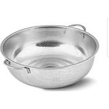 Empressco 22 cm Metal Süzgeç, Kulplu Makarna ve Yemek Süzme Aracı