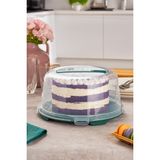 Empressco 25 cm Yuvarlak Saklama Kabı, Kilitli ve Taşıma Fanusu - 079 Buz Beyazı - Seçenek 1