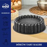 Empressco 26 cm Granit Dilimli Tart Kalıbı, Şık ve Dayanıklı Mutfak Gereci - Seçenek 1 - (ClearEyelets)Black-RadiantOrchid