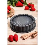 Empressco 26 cm Siyah Tart Kek Kalıbı, Şık ve Dayanıklı Tasarım - Seçenek 1 - (ClearEyelets)Black-RadiantOrchid