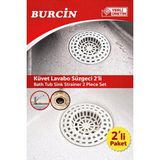 Empressco 2'li Plastik Lavabo Süzgeci Seti, Mutfak ve Banyo Için Pratik ve Dayanıklı