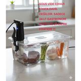Empressco 2'li Set: Gastronom Kapak ve 200 ml Gastronom Küvet, Sous Vide Uyumlu - 1 lt