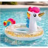 Empressco 3-9 Yaş Unicorn Figürlü Pul Deniz Simidi, Işıltılı ve Eğlenceli Çocuk Şişme | Güvenli ve Renkli Tasa - Açık Gri - 0 - 12 Ay