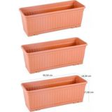 Empressco 3 Adet Kemer Balkon Saksı 11 Litre /50CM Uzunluk 18,5cm En