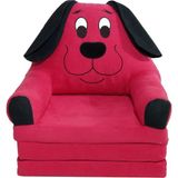 Empressco 3 Minderli Katlanabilir Bebek-Çocuk Koltuğu Sandalye Portatif Yatak Puf Sofa Kumaş Köpek Figürlü - Altın - Krem - Seçenek 1