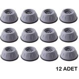 Empressco 3 Set (12 Adet) Gürültü Engelleyici Kaymaz Titreşim Önleyici Kauçuk Ayak Çamaşır Makinesi Stoper - 001-Renkli - Seçenek 1