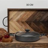 Empressco 30 cm Granit Karnıyarık Tenceresi, Dayanıklı ve Şık Tasarım - Altın - Seçenek 1