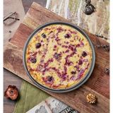 Empressco 32 cm Delikli Yanmaz Yapışmaz Pizza Tepsisi, Pratik ve Şık Tasarım - Seçenek 1 - (ClearEyelets)Black-RadiantOrchid