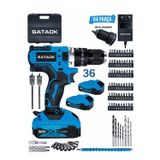 Empressco 36V 5Ah XR Metal Şanzıman Çelik Mandren Çift Akülü Şarjlı Matkap Akülü Vidalama