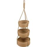 Empressco 3'lü Jüt Saplı Hasır Duvar Sepeti 80 cm (25 Cm+20 Cm+15 Cm), Duvar Saksısı, Duvar Düzenleyicisi