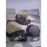 Empressco 3’lü Kek Kalıbı Seti, 18CM, 20CM ve 22CM, Pratik ve Şık Tasarım - Seçenek 1 - (ClearEyelets)Black-RadiantOrchid