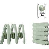 Empressco 40'lı Premium Plastik Yaysız Mandal, Kırılmaz Mandal, Çamaşır Mandalı, Yaysız Mandal, Poşet Klipsi - Seçenek 1 - Ahşap