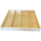 Empressco 40X35 cm Kepçelik Çekmece Içi Doğal Ahşap 4 Bölmeli Kepçe,tahta Kaşık,maşa, Organizer