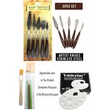 Empressco 5 Li Metal Spatula Seti Zemin Fırçası Boya Fırçası Akrilik Yağlı Boya Hobi Çalışmalar - Fiyatı, Yorumları