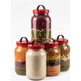 Empressco 5 Litre Cam Kavanoz Kapaklı, 1 Adet, Sağlam ve Kullanışlı - Altın - 1,3 lt