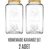Empressco 5 Lt Turşu Erzak Kavanozu, 2'li Set, Şık ve Kullanışlı Ürün - Altın - 1 - 1,3 lt