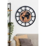 Empressco 50 Cm Metal Malzeme Akar Saniye Sessiz Mekanizma Dekoratif Duvar Saati