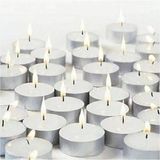 Empressco 50'li Beyaz ve Kırmızı Tealight Mum, 4 Saat Yanma Süresi - Seçenek 1