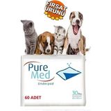 Empressco 60X90 Kedi Köpek Çiş Pedi 60 Adet – Süper Emici Hasta Altı Yatak Koruyucu - Buz Mavisi