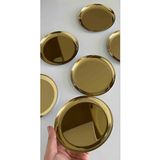 Empressco 6'lı Çelik Gold Renk Mini Düz Pasta ve Tatlı Tabağı 12 cm - Seçenek 1 - 51R-Turuncu