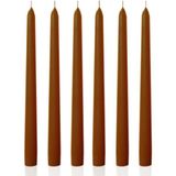 Empressco 6’lı Kahverengi Konik Şamdan Mum, 18 Cm, Şık ve Modern Tasarım - Seçenek 1