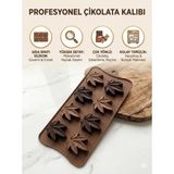 Empressco 8 Bölmeli Yaprak Tasarımlı Silikon Kalıp, Çok Amaçlı, 20X10 cm - Seçenek 1 - (ClearEyelets)Black-RadiantOrchid