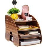 Empressco A4 Evrak Rafı Masaüstü Organizer Dosya Düzenleyici Ahşap Organizer-5 - Fiyatı, Yorumları