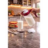 Empressco Abenim 1500 cc Kırmızı Kapaklı Cam Ayran Karıştırma Sürahisi (Yedek Kapaklı) - Fiyatı, Yorumları