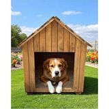 Empressco Ahşap Büyük Köpek Kulübesi, Pati Evi ve Yuvası, Sağlam ve Şık Tasarım