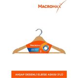Empressco Ahşap Desenli Elbise Askısı Seti, Şık ve Dayanıklı Dolap Düzeni
