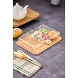 Empressco Ahşap Dikdörtgen Kek Fanusu Akrilik Kapak 23X32 cm - Seçenek 1 - 51R-Turuncu