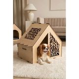 Empressco Ahşap Köpek Kulübesi, Açık Meşe Renk, Dayanıklı ve Şık Tasarım
