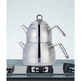 Empressco Aile Boy Çaydanlık Takımı, Metal Kulp, Şık ve Dayanıklı Tasarım - Ahşap Rengi - Seçenek 1